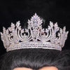 CINDY - Luxury Bridal Full Crown, Wedding hair accessories, Queen Full crown, Wedding round Tiara Crown, Bridal Tiara, Wedding Bridal Headpiece, Wedding hair accessories, Crystal crown, Silver crown