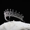 Royal Silver Cubic Zirconia Tiara ,Wedding crown, Bridal crown, Bridal tiara, Wedding tiara, Bridal hairpiece, Rhinestone tiara, Rhinestone crown,  Crystal headband, Bridal hairpiece MELENA