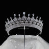Luxury Bridal Full Crown, Wedding hair accessories, Queen Full crown, Wedding round Tiara Crown, Bridal Tiara, Wedding Bridal Headpiece, Wedding hair accessories, Crystal crown, Silver crown - RANIA