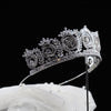 Silver Bridal Tiara, Silver Rhinestone Wedding Tiara, Full Bridal Crown Swarovski Crystal Wedding Crown, Tiara Bridal Crown - ROBYN