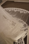 Lace Wedding Cathedral Veil, Two Tier Sequined Lace Wedding Veil, Cathedral Lace Wedding Veil, CLAIRE