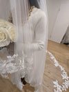 CECE - Custom Floral Veil, Lace wedding veil, Floral lace Veil, Cathedral Wedding Veil