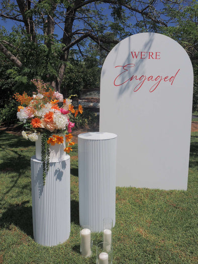 White Ripple Plinths for Hire in Sydney – Perfect for Events & Displays