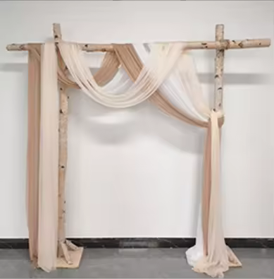 Chiffon Draping for Wedding Arch for Hire - Set of 3