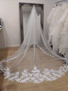 KAREN - Ready to Ship Veil (Rush Order) -   Mantilla Wedding Veil, Lace Bridal Veil