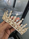 RHEYNITA - Gold Bridal Crown, Luxurious Gold Wedding Crown