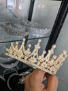 RHEYNITA - Gold Bridal Crown, Luxurious Gold Wedding Crown