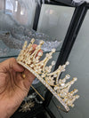 RHEYNITA - Gold Bridal Crown, Luxurious Gold Wedding Crown