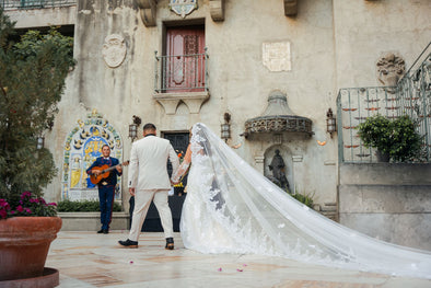 Cathedral Length Lace Mantilla Wedding Veil 