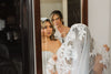TRICIA Mantilla Lace Veil - Stunning 1 Tier Cathedral Length for Wedding Day, Lace Wedding Veil