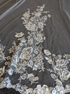 Rochelle  - Mantilla Scalloped edge cathedral veil, Lace Wedding Veil,  Royal Cathedral Length scalloped Wedding Veil, Mantilla Lace Veil, 5 meter Ivory Veil, Cathedral lace Veil