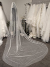 KERRIE-Pearl Embellished Bridal Veil | Cathedral Wedding Veil