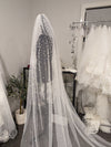 KERRIE-Pearl Embellished Bridal Veil | Cathedral Wedding Veil