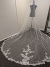 KIANA - Lace Cathedral veil, Floral wedding veil | 3D Floral Lace Veil | 3D Petals Wedding Veil