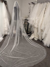 KERRIE-Pearl Embellished Bridal Veil | Cathedral Wedding Veil