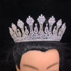 Bridal Tiaras & Bridal Crowns, Wedding Crowns & Headpieces, Bridal Wedding Tiaras, Cubic Zirconia Crystal Rhinestone Tiara, Huge Sparkling Wedding Crown - JERSEY
