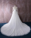 Floral Wedding Dress |  Bridal Gown with Sleeves | Custom Designed | SHARON