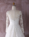 Floral Wedding Dress |  Bridal Gown with Sleeves | Custom Designed | SHARON