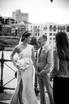 Image of a pearl wedding veil with delicate pearl accents