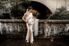 Image of a pearl wedding veil with delicate pearl accents