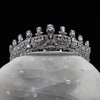 DEBRA Vintage-Inspired Silver Cubic Zirconia Bridal Tiara – Elegant Wedding Crown