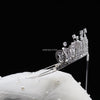 MELENA Exquisite Silver Cubic Zirconia Bridal Tiara – Royal Wedding Crown