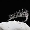 MELENA Exquisite Silver Cubic Zirconia Bridal Tiara – Royal Wedding Crown