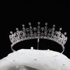 Royal Silver Cubic Zirconia Tiara ,Wedding crown, Bridal crown, Bridal tiara, Wedding tiara, Bridal hairpiece, Rhinestone tiara, Rhinestone crown,  Crystal headband, Bridal hairpiece MELENA