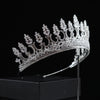 BROOKE - Royal Silver Wedding Crown – Elegant Queen Bridal Tiara