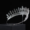 BROOKE - Royal Silver Wedding Crown – Elegant Queen Bridal Tiara