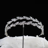 Hayley Rhinestone Wedding Headpiece, an elegant silver bridal tiara for weddings, featuring dazzling rhinestones and versatile design