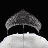 DENA - Royal Silver Cubic Zirconia Bridal Tiara – Elegant Wedding Crown