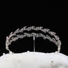 HAYLEY Rhinestone Wedding Headpiece - Bridal Tiara, Silver Crown