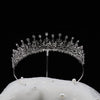 LIZZ Sparkling Rhinestone Wedding Crown – Handcrafted Silver Bridal Tiara