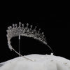 LIZZ Sparkling Rhinestone Wedding Crown – Handcrafted Silver Bridal Tiara