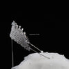 LIZZ Sparkling Rhinestone Wedding Crown – Handcrafted Silver Bridal Tiara