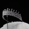 LIZZ Sparkling Rhinestone Wedding Crown – Handcrafted Silver Bridal Tiara
