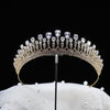 RASHA Luxury Gold Bridal Tiara – Regal Queen Wedding Crown