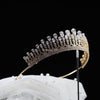 RASHA Luxury Gold Bridal Tiara – Regal Queen Wedding Crown