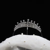 CUBIC ZIRCONIA TIARA, Silver Bridal Tiara, GOLD WEDDING TIARA, Wedding crown, Bridal crown, Bridal tiara, Wedding tiara, Bridal hairpiece, Rhinestone tiara, Rhinestone crown,  Crystal headband, Bridal hairpiece - ELENA