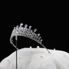 CUBIC ZIRCONIA TIARA, Silver Bridal Tiara, GOLD WEDDING TIARA, Wedding crown, Bridal crown, Bridal tiara, Wedding tiara, Bridal hairpiece, Rhinestone tiara, Rhinestone crown,  Crystal headband, Bridal hairpiece - ELENA