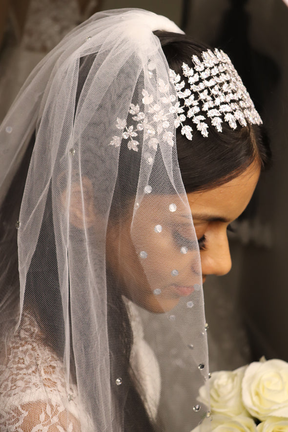Wedding Crown Bridal tiara Bridal headband Crystal Tiara Wedding Tiara Headpiece Crystal Tiara crystal crown Wedding hair accessories Crown - PERRY