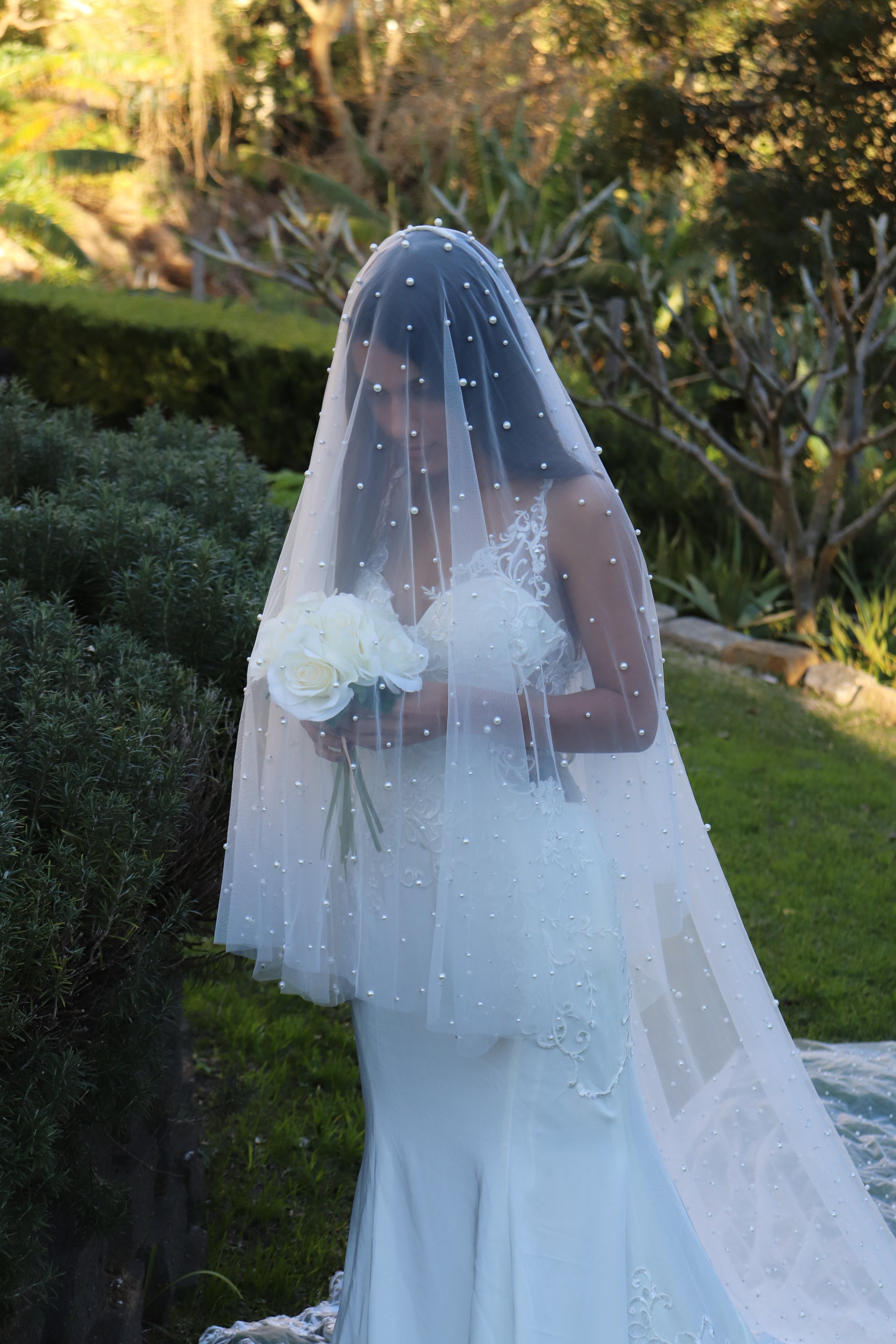 Wedding Veil With Blusher 2 Tier Bridal Veil Soft Wedding -  UK