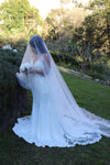 RENAE - Cathedral Veil with Crystals, Diamante Wedding Veil, Rhinestone Veil, Veil Wedding with crystals