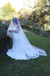 RENAE - Cathedral Veil with Crystals, Diamante Wedding Veil, Rhinestone Veil, Veil Wedding with crystals