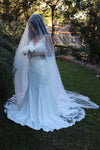 RENAE - Cathedral Veil with Crystals, Diamante Wedding Veil, Rhinestone Veil, Veil Wedding with crystals