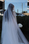 RENAE - Cathedral Veil with Crystals, Diamante Wedding Veil, Rhinestone Veil, Veil Wedding with crystals