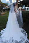 RENAE - Cathedral Veil with Crystals, Diamante Wedding Veil, Rhinestone Veil, Veil Wedding with crystals