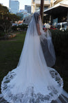 RENAE - Cathedral Veil with Crystals, Diamante Wedding Veil, Rhinestone Veil, Veil Wedding with crystals