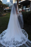 RENAE - Cathedral Veil with Crystals, Diamante Wedding Veil, Rhinestone Veil, Veil Wedding with crystals